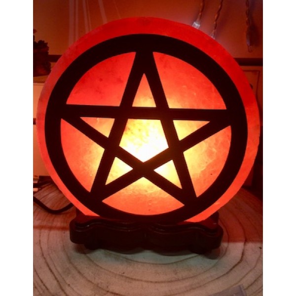 Himalayan Salt Lamp Pentagram Design 